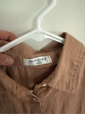 Lanh-tropy Lightweight Shirt Dress in Dusty Rose